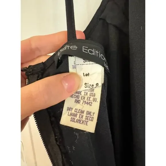 Late Editions VINTAGE 90s slip dress lace spaghetti strap mini 8 - Picture 6 of 7